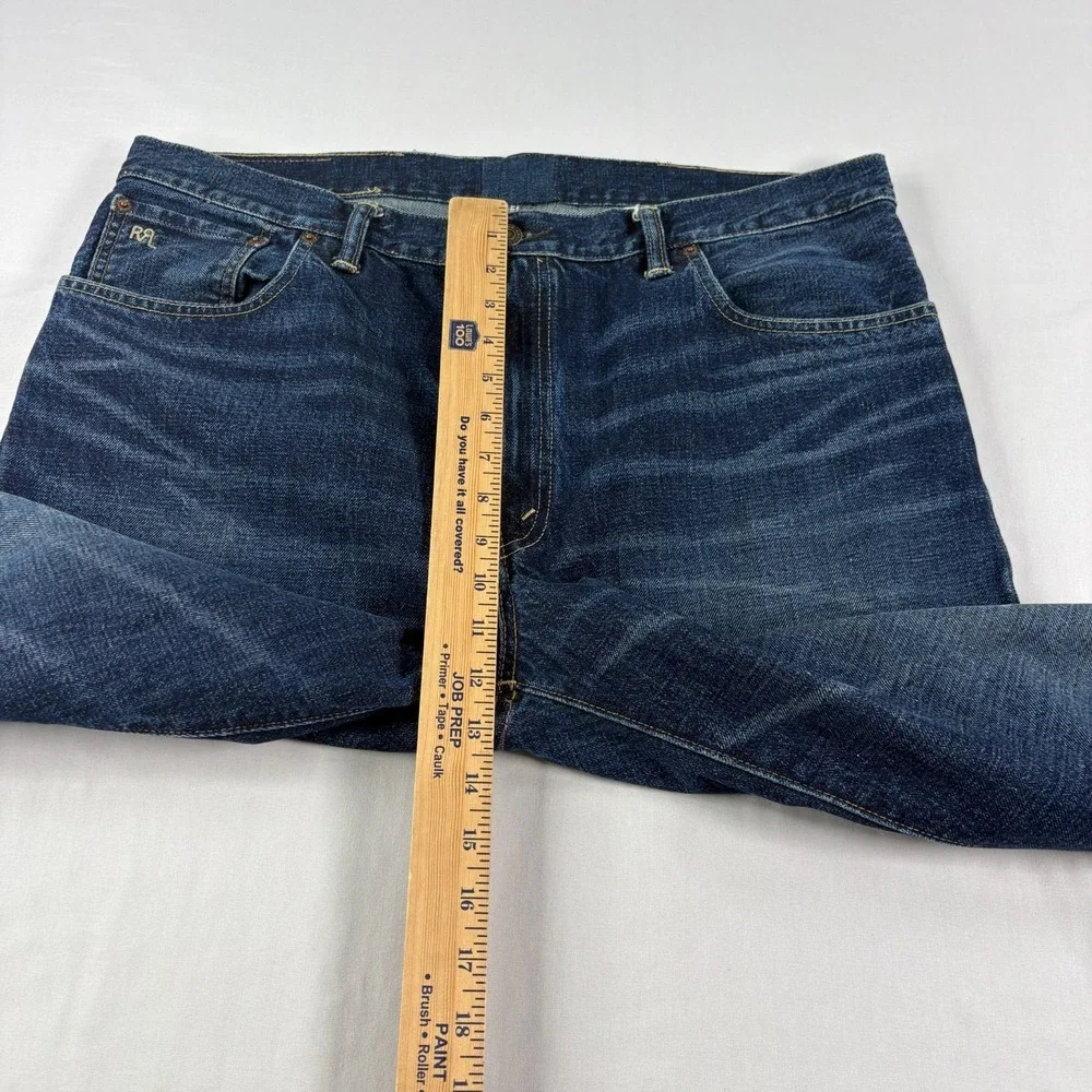 RRL Jeans Men 38x31 Blue Double RL Slim Narrow Union Standard Denim Ralph Lauren